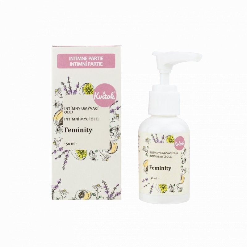 Levně Intimní mycí emulze respektující ph intimních partií (Feminity) Kvitok - 50 ml