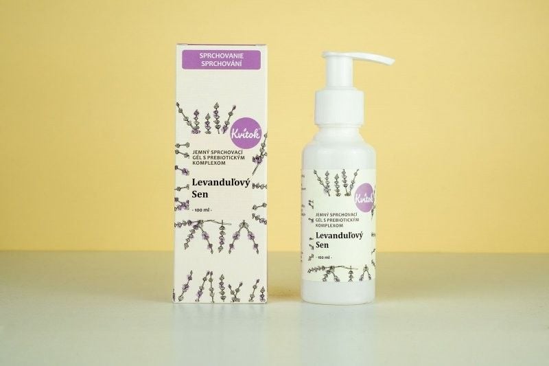 Levně Jemný sprchový gel s prebiotickým komplexem (Levandulový sen) Kvitok - 100 ml