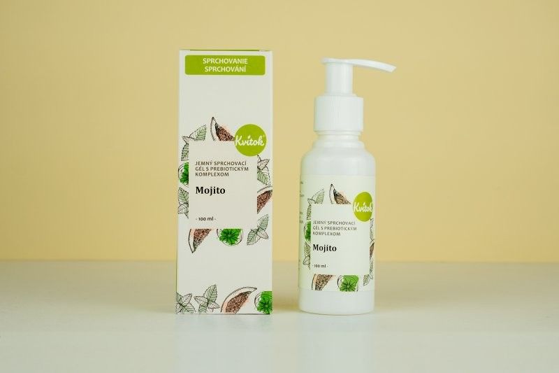 Levně Sprchový gel s prebiotickým komplexem máta a limeta (Mojito) Kvitok - 100 ml