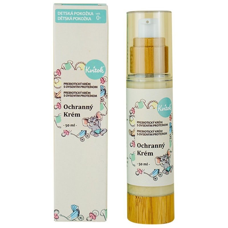 Levně Dětský prebiotický celotělový ochranný krém s ovesným proteinem Kvitok - 50 ml