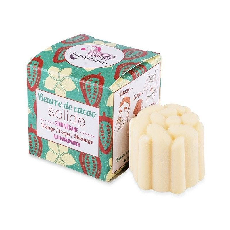 Levně Tuhé kakaové máslo BIO 3 v 1 s plumérií BIO Lamazuna - 55 g