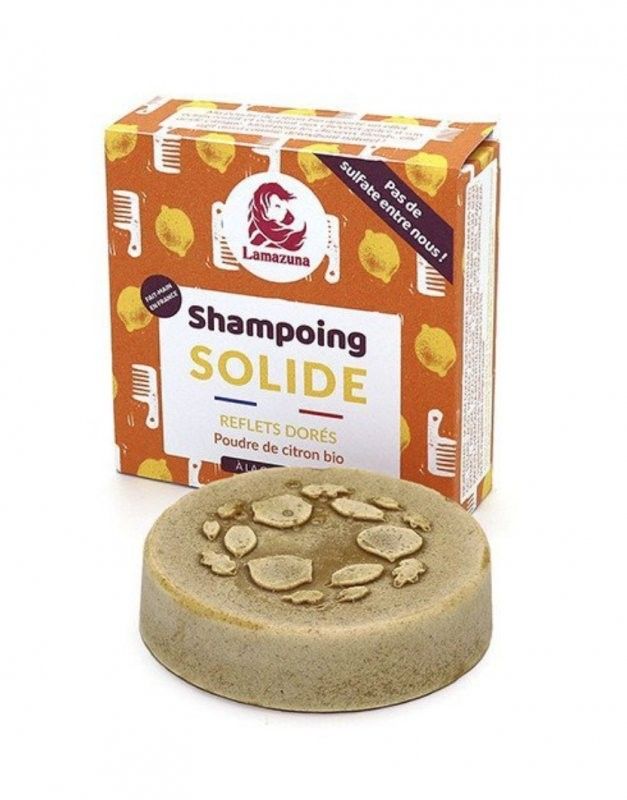 Tuhý šampon pro blond a světlé vlasy s citronem Lamazuna - 70 g