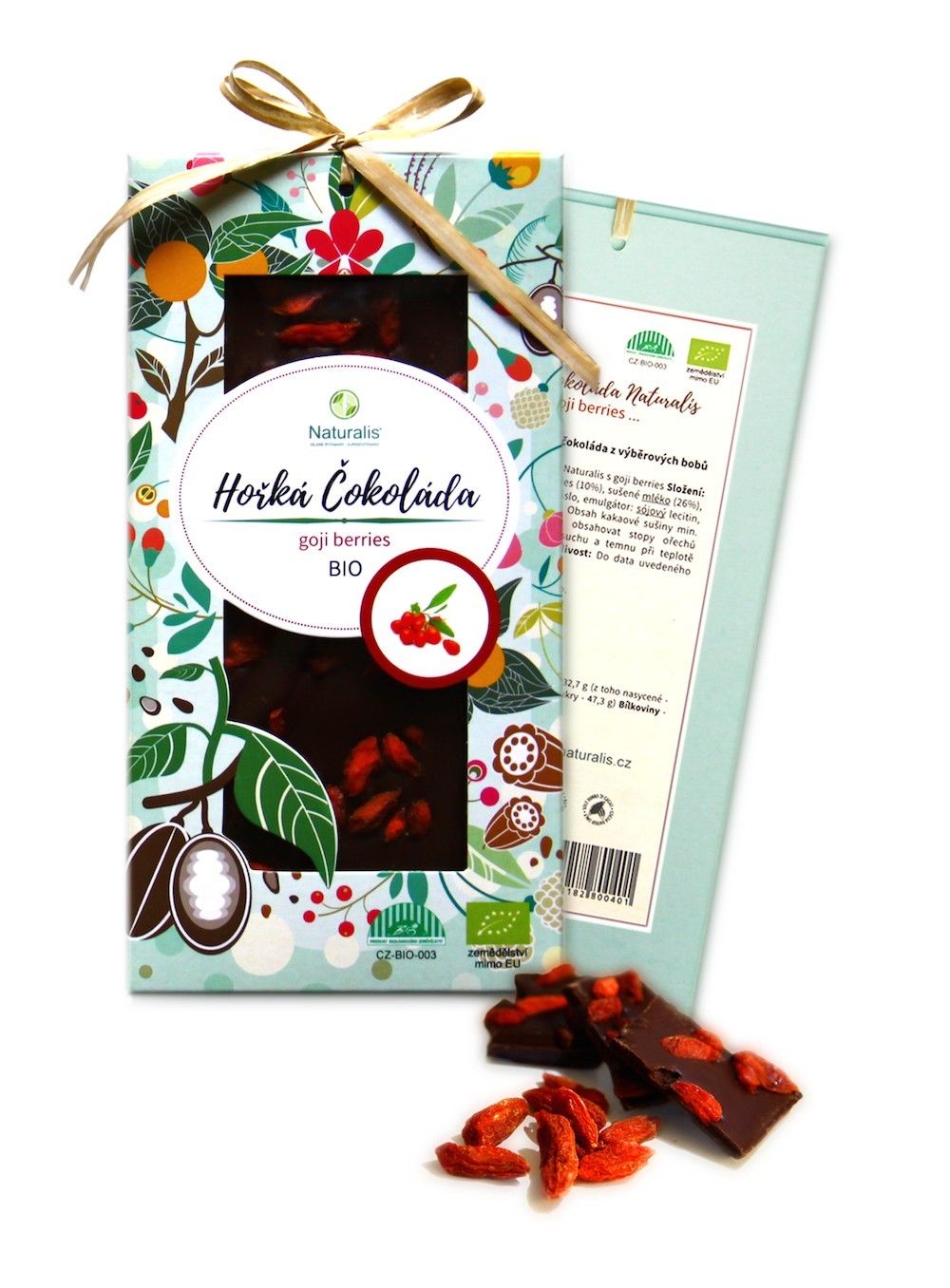 Naturalis BIO Čokoláda Naturalis s goji berries - 80g + prodloužená záruka na vrácení zboží do 100 d