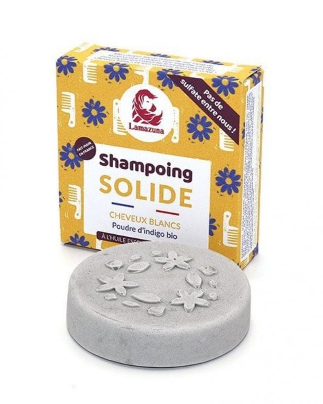 Levně Tuhý šampon pro šedivé vlasy (Indigo) Lamazuna - 70 g