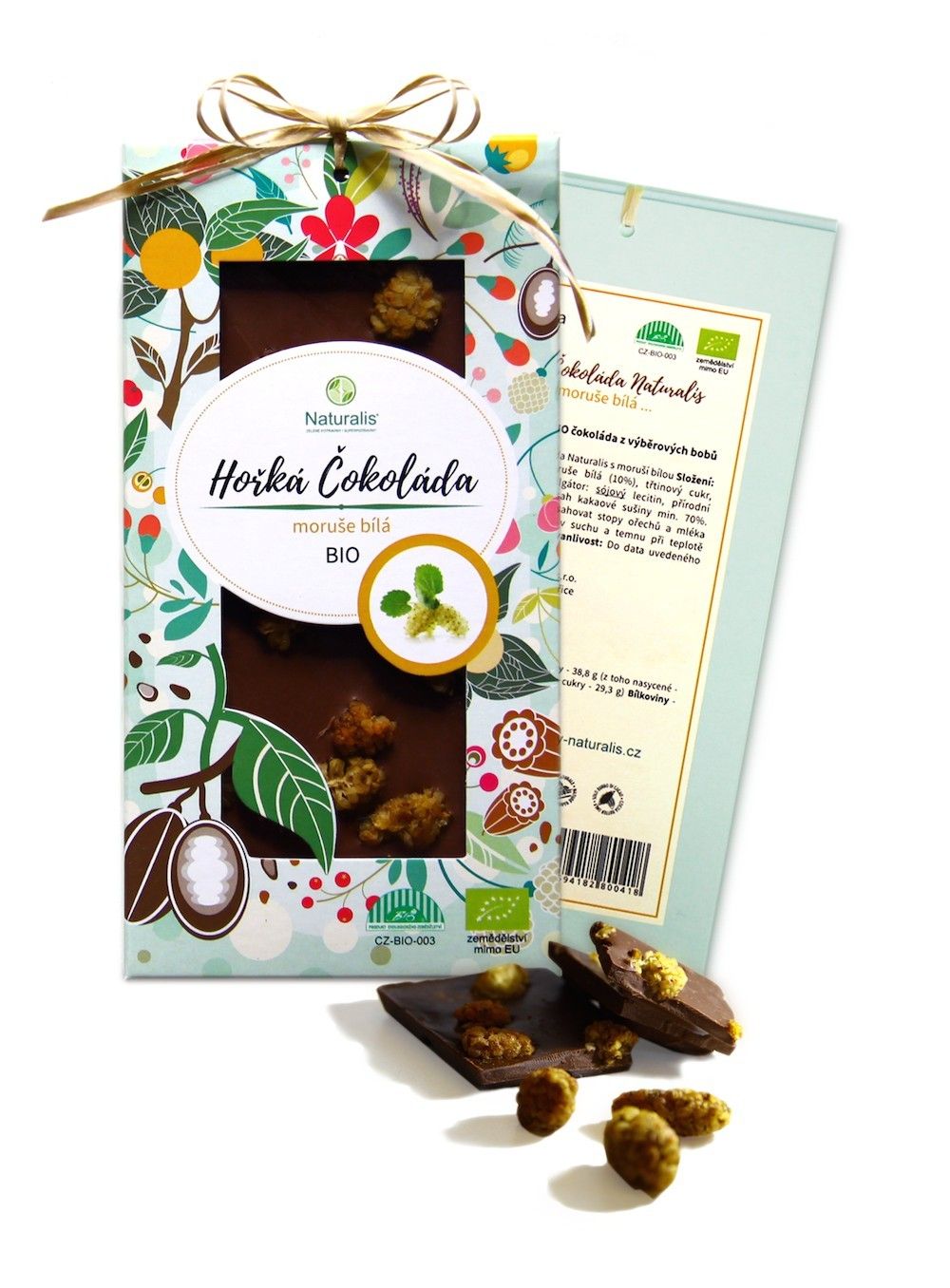 Levně Čokoláda Naturalis s moruší bílou hořká BIO - 80g