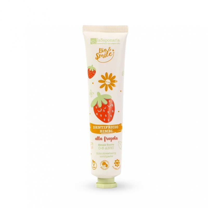 Levně Jemná dětská zubní pasta s jahodovou příchutí BIO laSaponaria - 75 ml