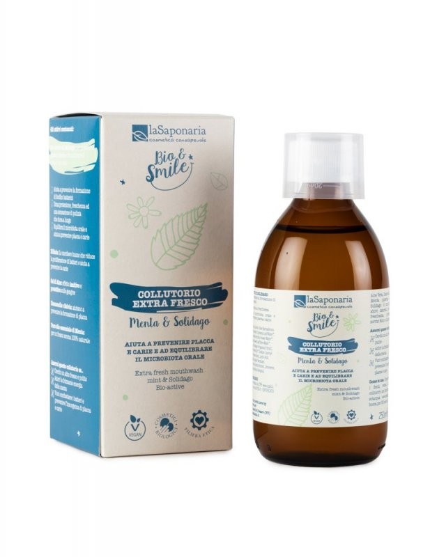 Levně Extra svěží ústní voda s mátou a zlatobýlem BIO laSaponaria - 250 ml