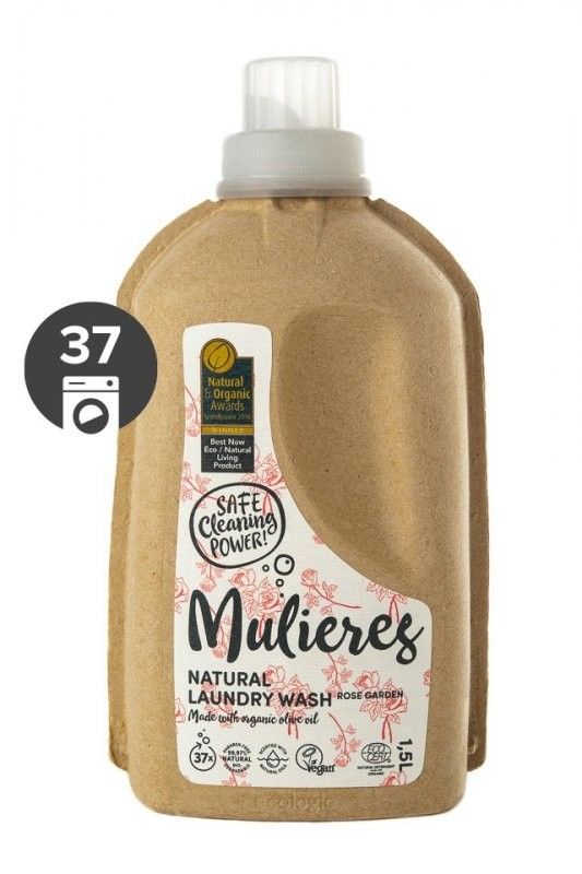 Levně Koncentrovaný prací gel s vůní růžové zahrady BIO Mulieres - 1500 ml