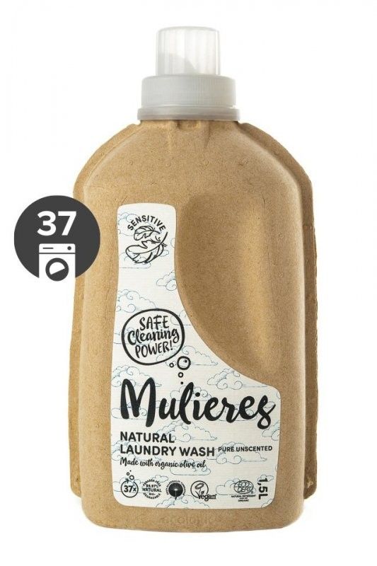 Levně Koncentrovaný prací gel bez vůně BIO Mulieres - 1500 ml