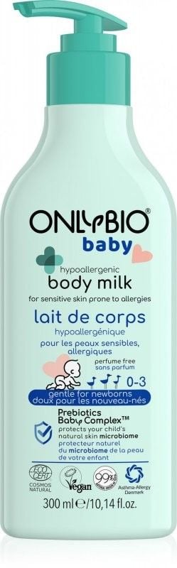 Levně Hypoalergenní tělové mléko pro miminka OnlyBio - 300 ml
