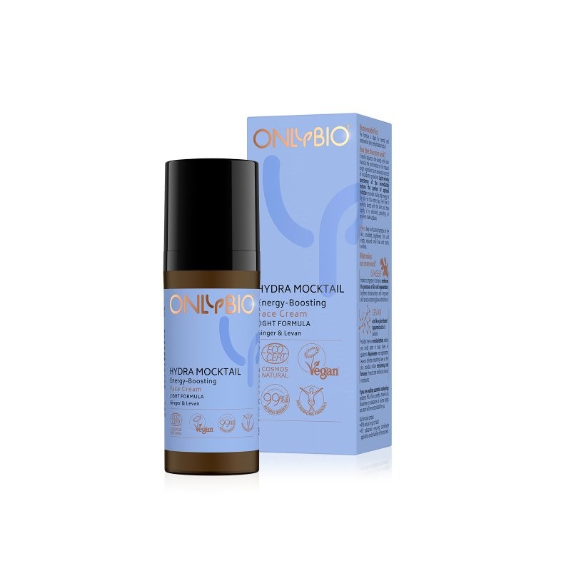 Levně Energizující denní pleťový krém se zázvorem (Hydra Mocktail) OnlyBio - 50 ml