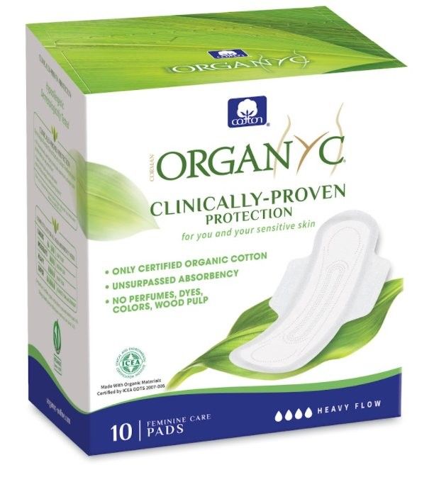 Levně Noční vložky s křidélky z biobavlny (Heavy) Organyc - 10 ks