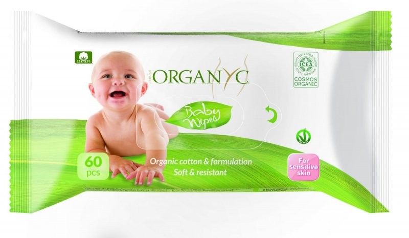 Levně Dětské vlhčené hygienické ubrousky BIO Organyc - 60 ks