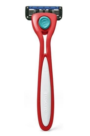 Levně Holicí strojek brusinkově červené barvy vč. 1 hlavice (Shave 5) Preserve