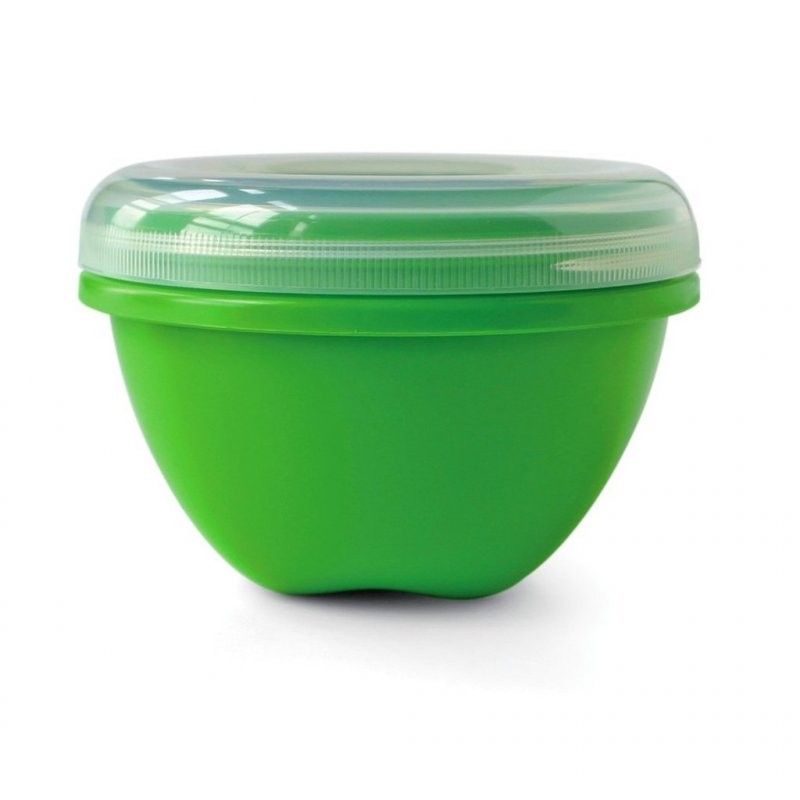 Levně Svačinový box z recyklovaného plastu zelené barvy Preserve - 750 ml