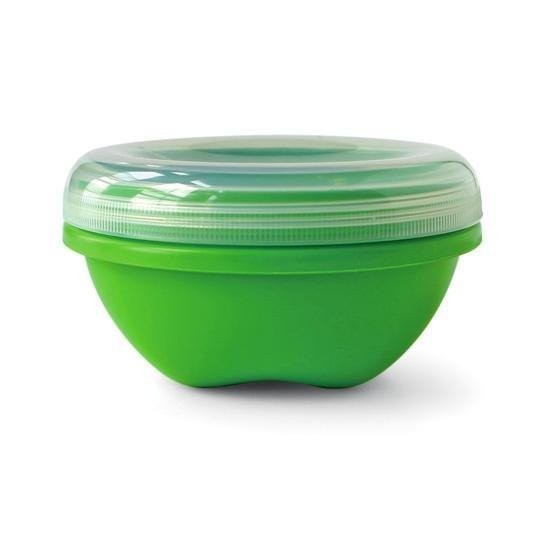 Levně Svačinový box z recyklovaného plastu zelené barvy Preserve - 560 ml
