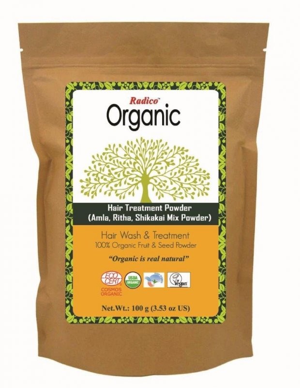 Levně Práškový šampon s kondicionérem (Amla+Ritha+Shikakai) Radico - 100 g