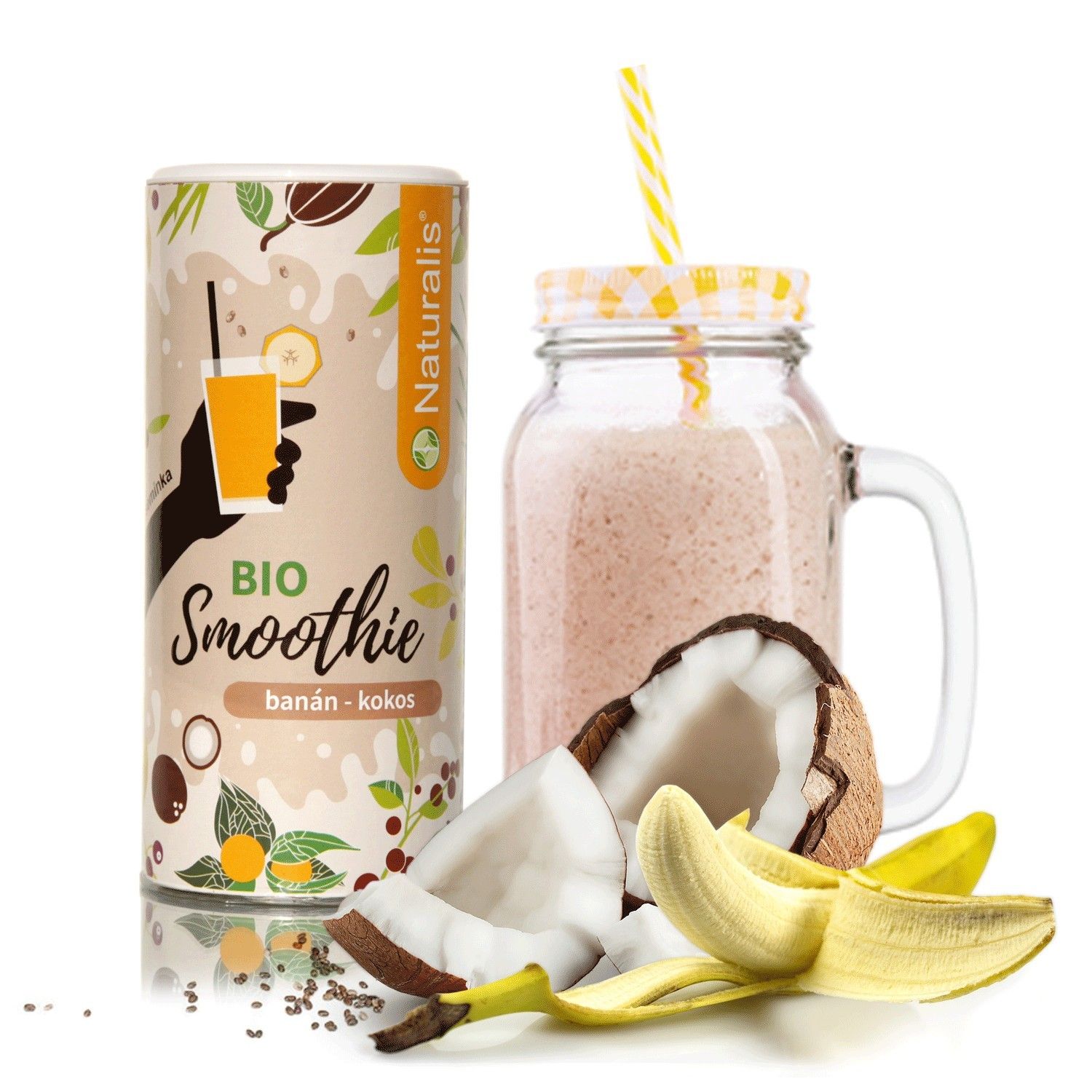 Levně Smoothie Naturalis Banán a Kokos BIO - 180g