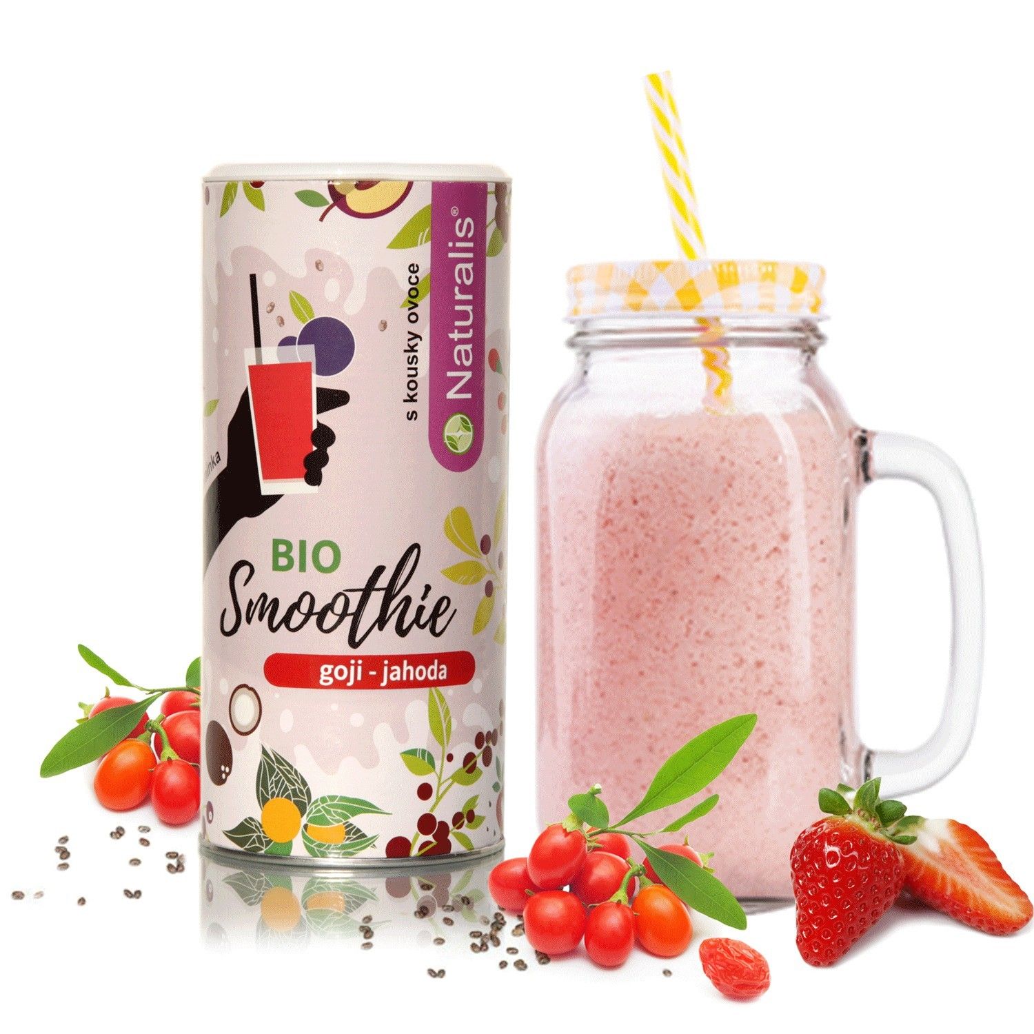 Levně Smoothie Naturalis Goji a Jahoda BIO - 180g