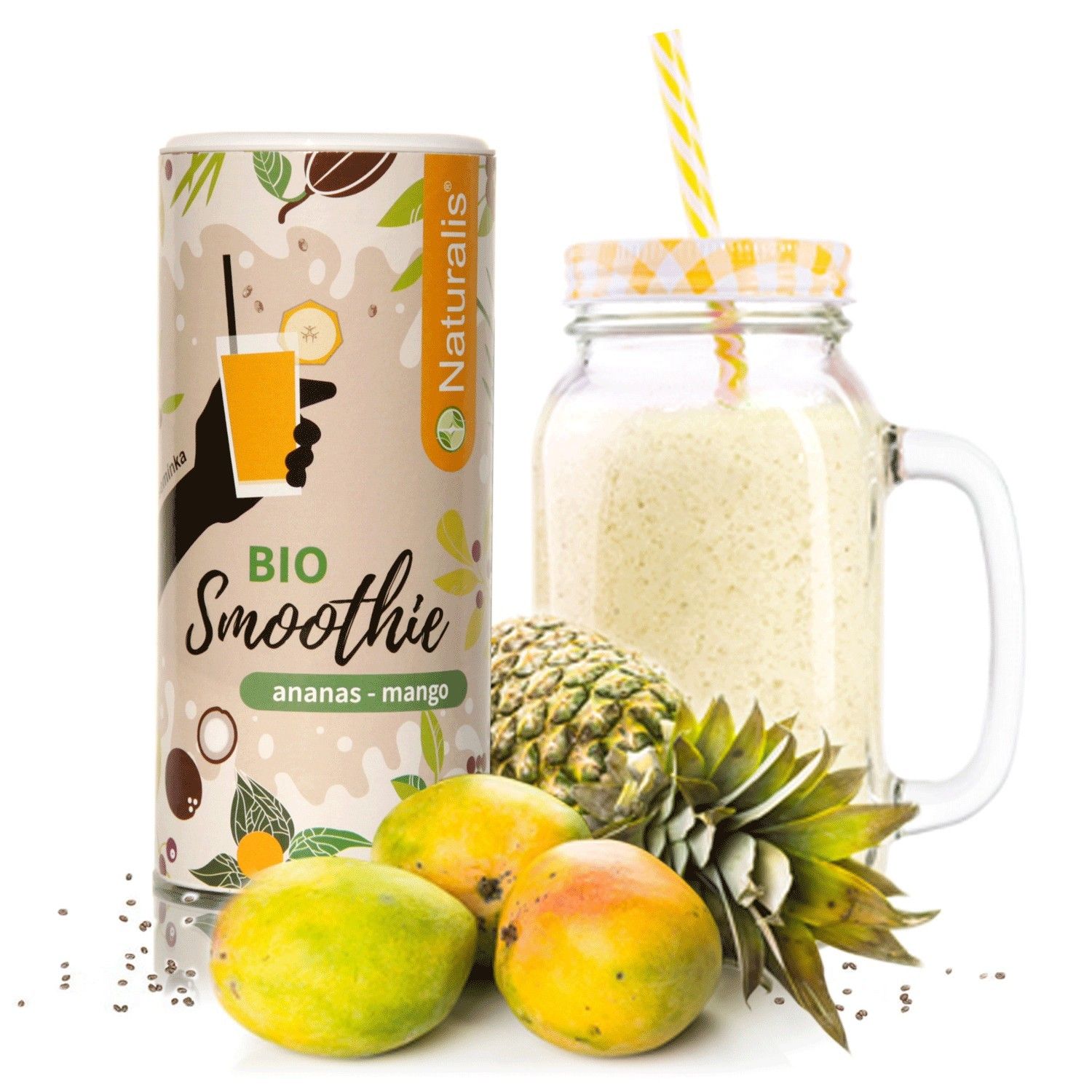 Levně Smoothie Naturalis Ananas a Mango BIO - 180g