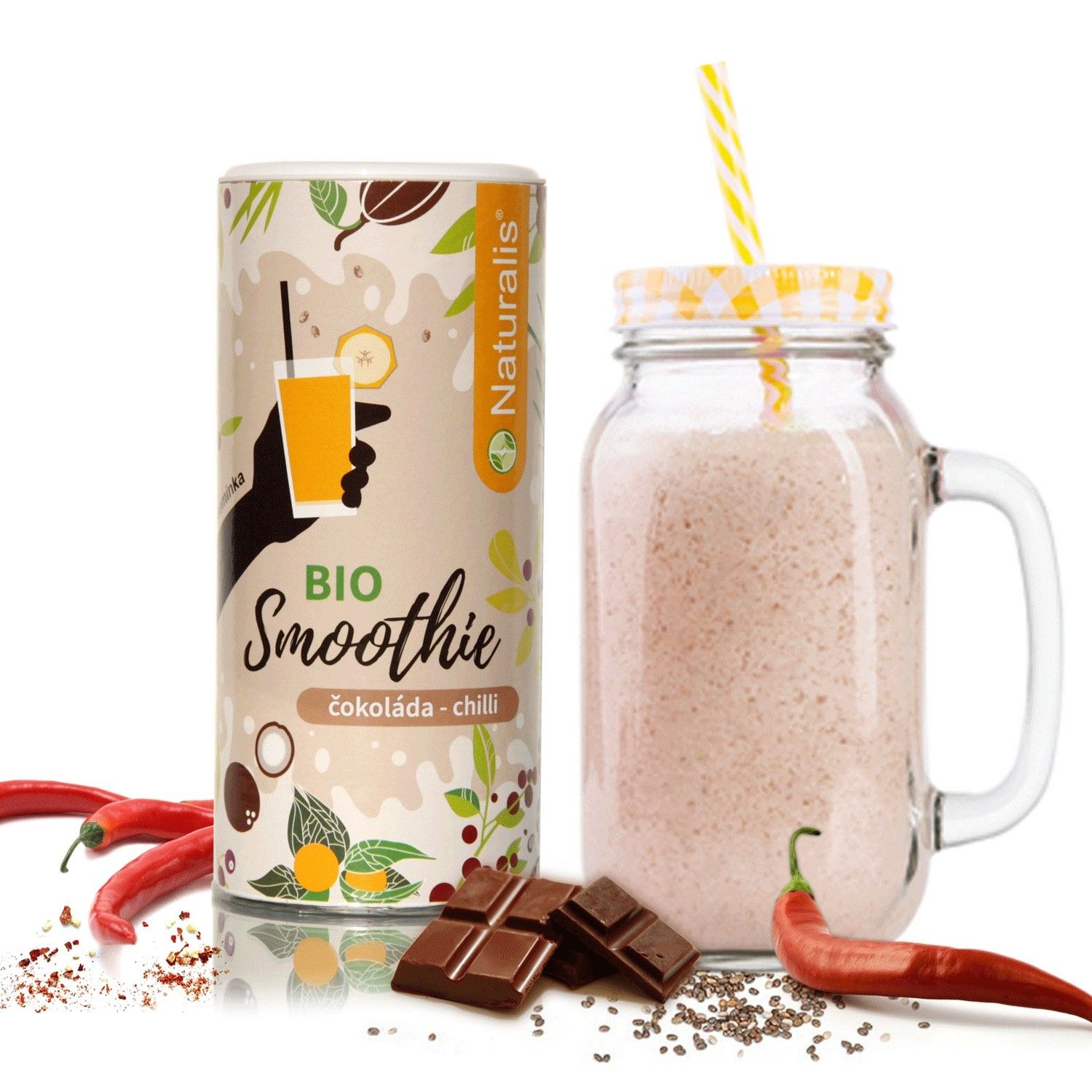 Levně Smoothie Naturalis Čokoláda a Chilli BIO - 180g
