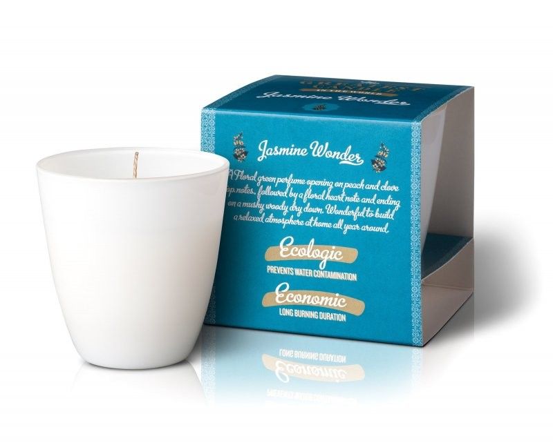 Levně Vonná svíčka ve skle s vůní jasmínový zázrak The Greatest Candle - 130 g