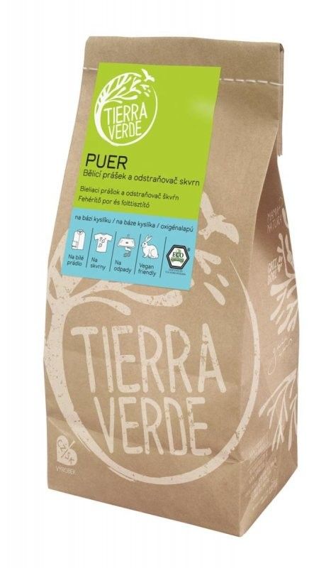 Levně Puer bělicí prášek pro praní sáček Tierra Verde - 1 kg