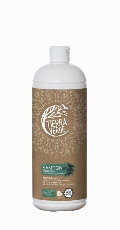 Levně Kopřivový šampon na mastné vlasy s rozmarýnem Tierra Verde - 1000 ml