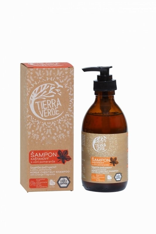 Levně Kaštanový šampon pro posílení vlasů s pomerančem Tierra Verde - 230 ml
