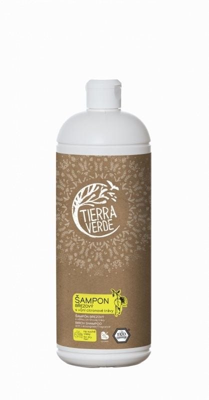 Levně Březový šampon na suché vlasy s citrónovou trávou Tierra Verde - 1000 ml