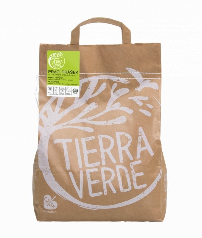 Levně Prací prášek na bílé prádlo a látkové pleny (Inovace) Tierra Verde - 5 kg