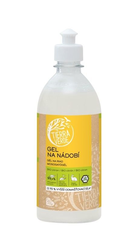 Levně Gel na nádobí s citronovou silicí BIO Tierra Verde - 500 ml