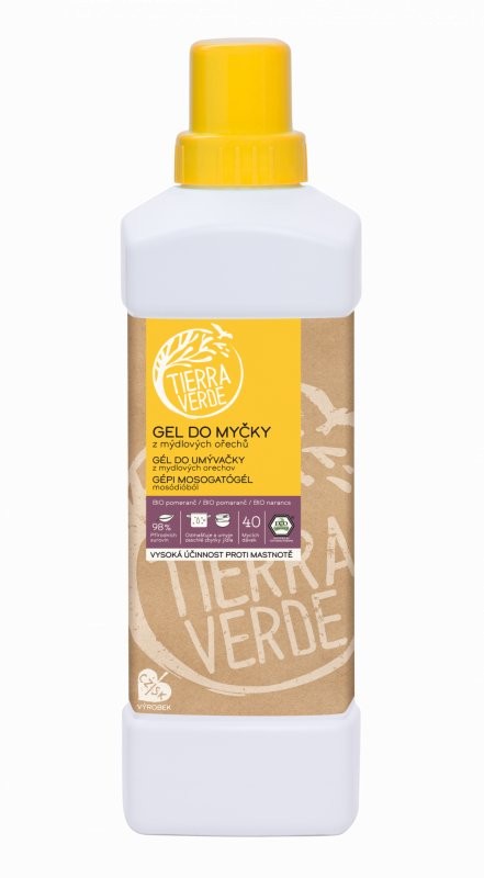 Levně Gel do myčky na nádobí z mýdlových ořechů (Inovace) BIO Tierra Verde - 1000 ml