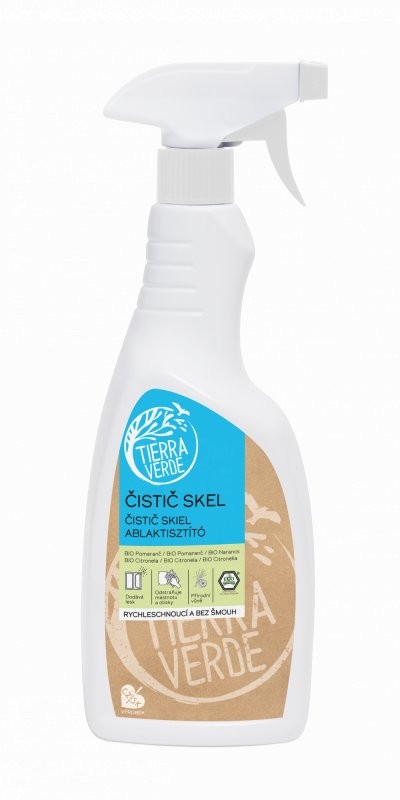 Levně Čistič skel s pomerančem a citronelou BIO Tierra Verde - 750 ml