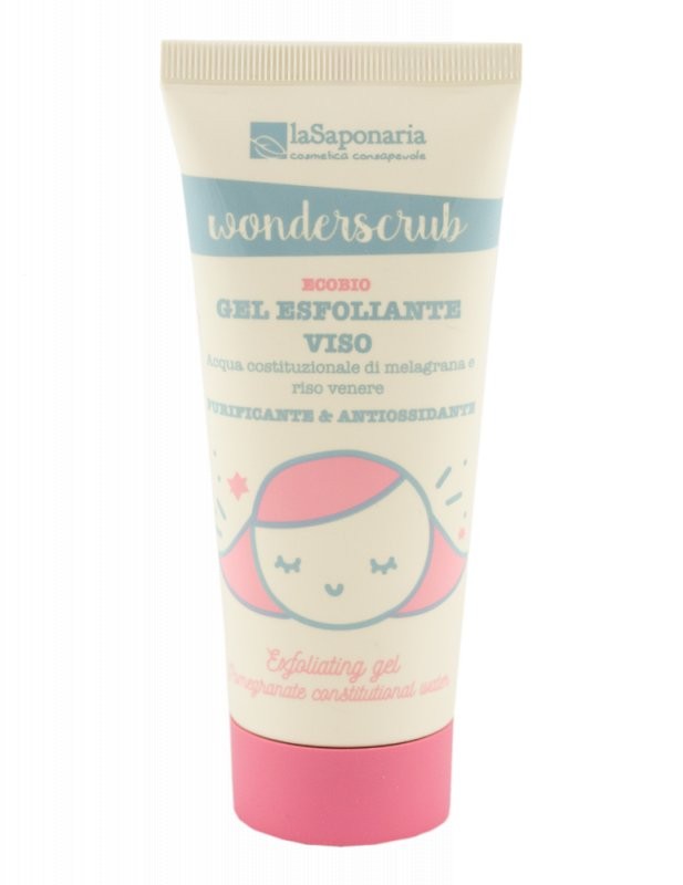 Peelingový gel na obličej WonderScrub BIO laSaponaria - 100 ml