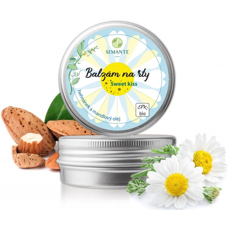Ochranný balzám na rty s heřmánkem (Sweet kiss) BIO Semante - 30 ml