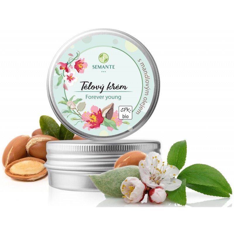 Levně Vyživující tělový krém s mandlovým olejem (Forever young) BIO Semante - 50 ml