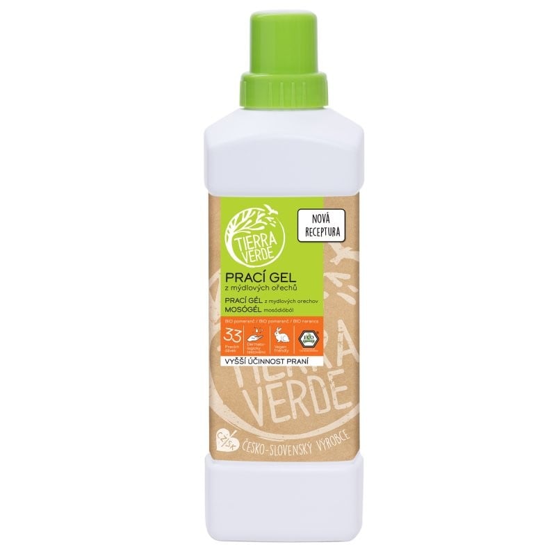 Levně Prací gel s pomerančem inovovaná receptura BIO Tierra Verde - 1000 ml