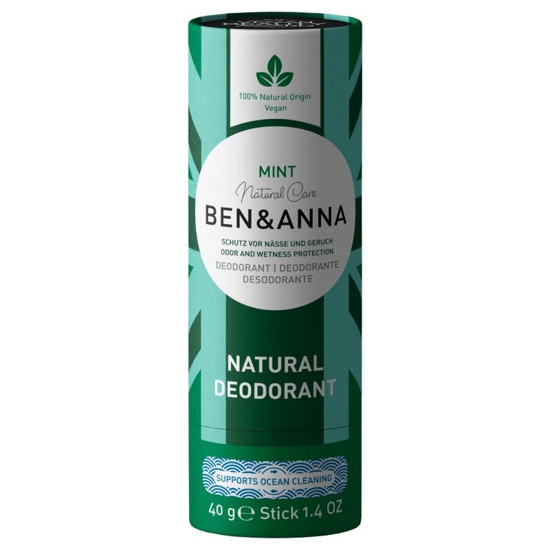 Levně Tuhý deodorant máta Ben & Anna - 40 g