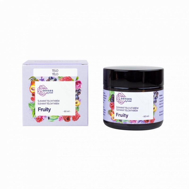 Levně Šlehaný tělový krém s vůní malin, rybízu a vanilky (Fruity) Kvitok - 60 ml