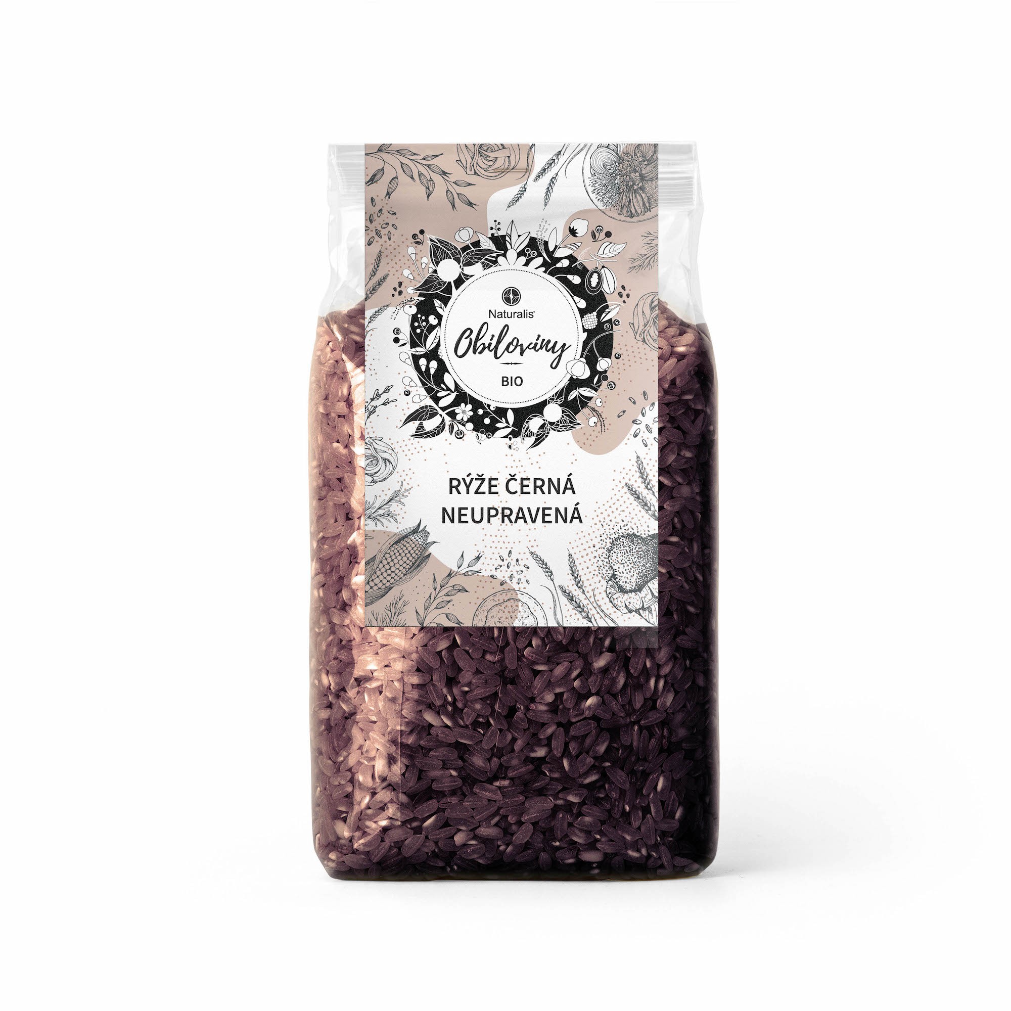 Levně Rýže černá neupravená Naturalis BIO - 500 g