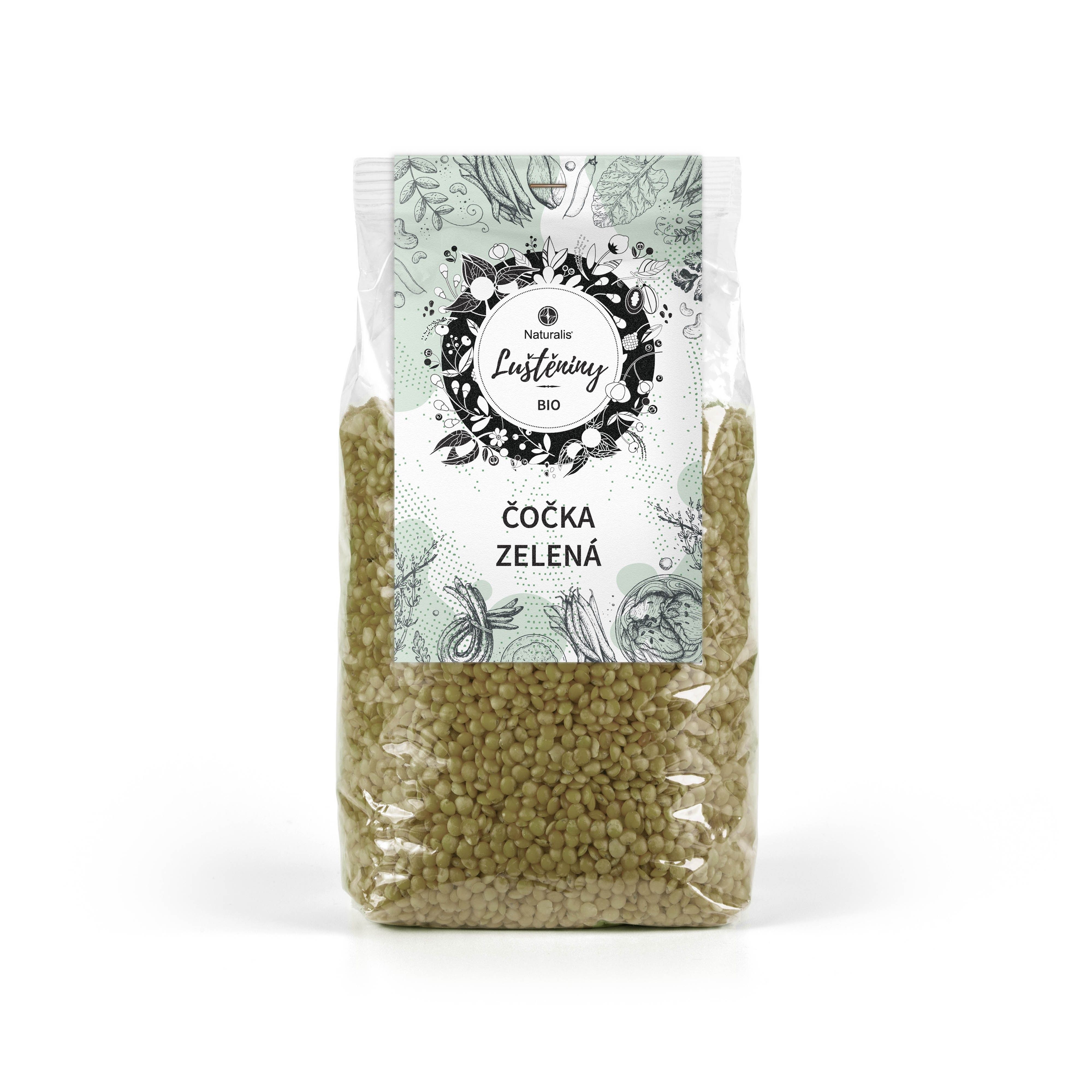 Levně Čočka zelená Naturalis BIO - 500 g