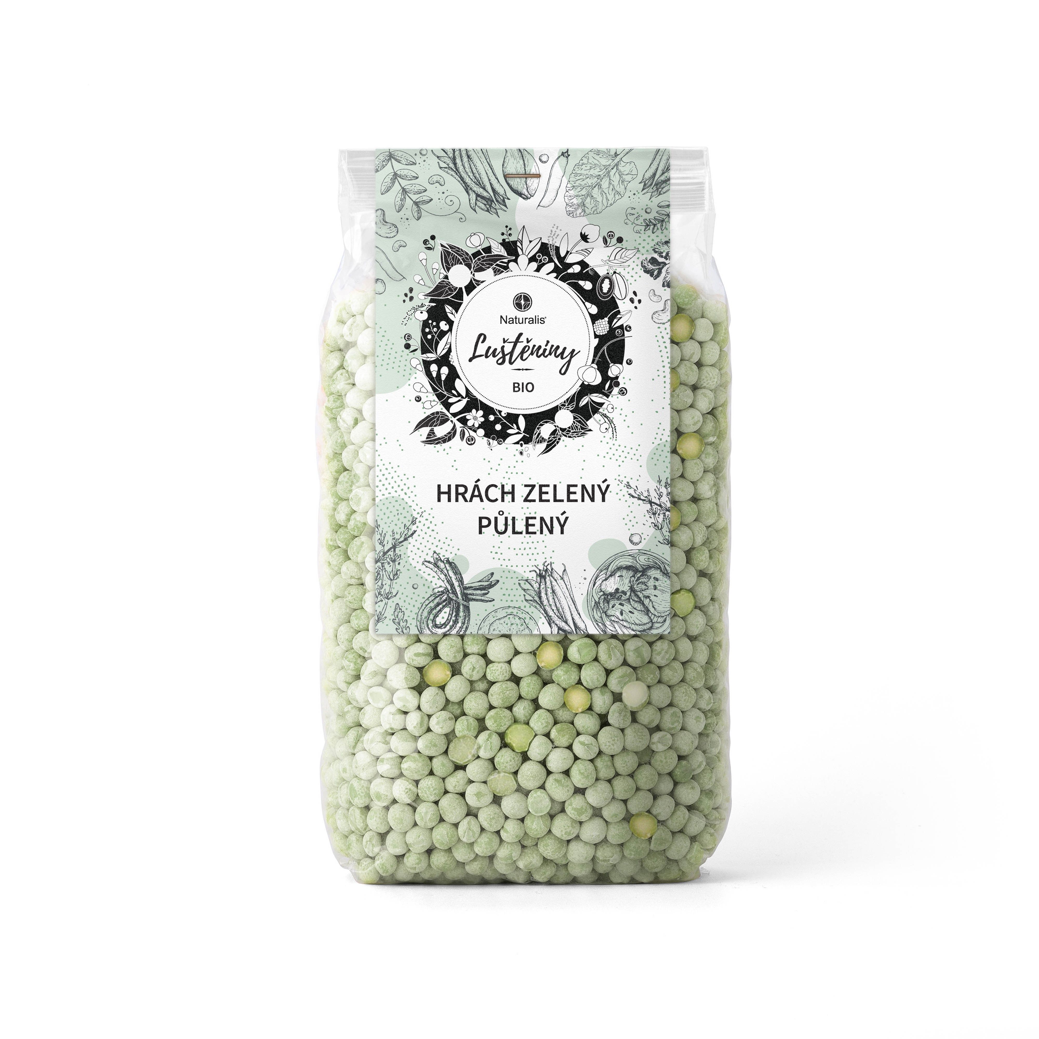 Levně Hrách zelený půlený Naturalis BIO - 500 g