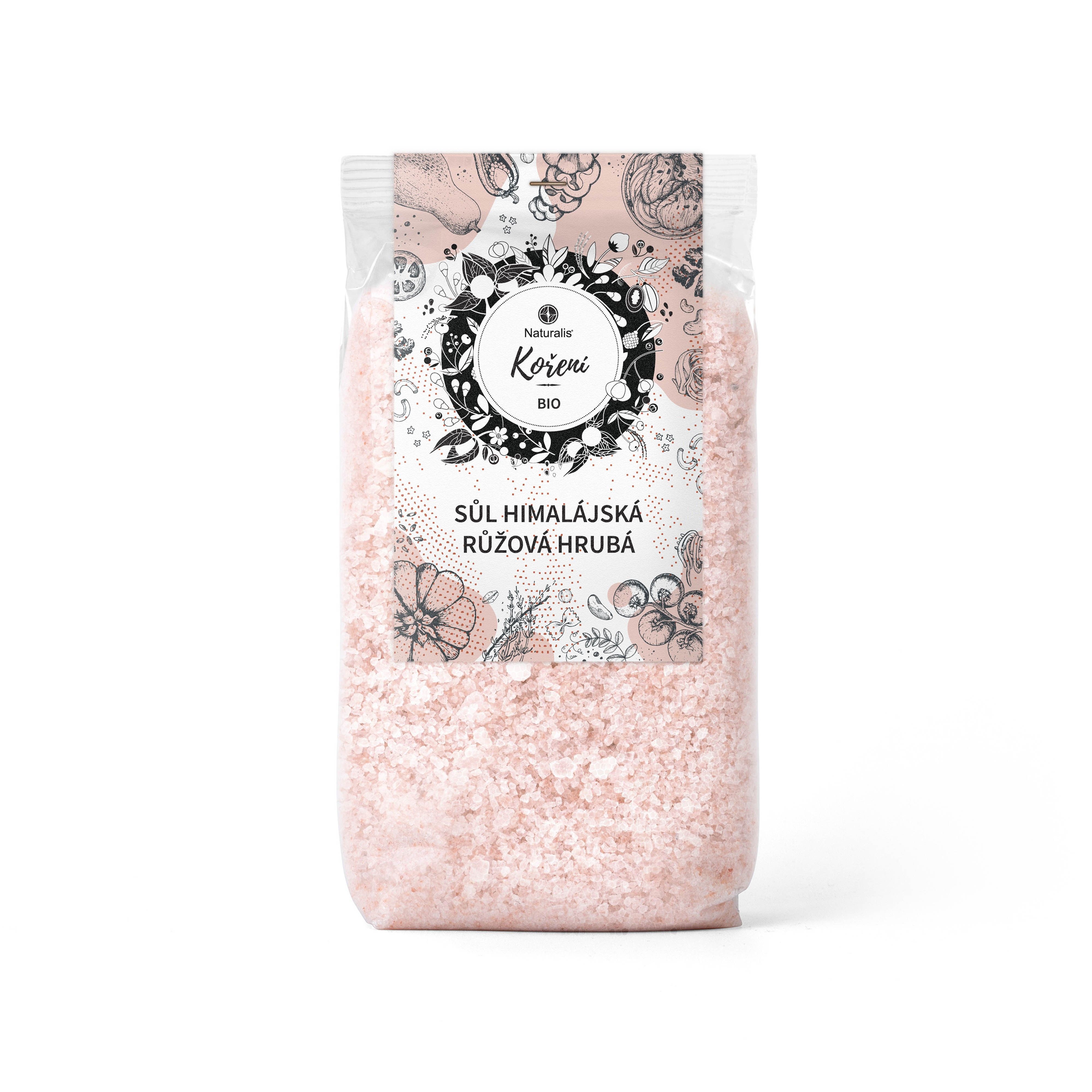 Levně Sůl himálajská růžová hrubá Naturalis - 500 g