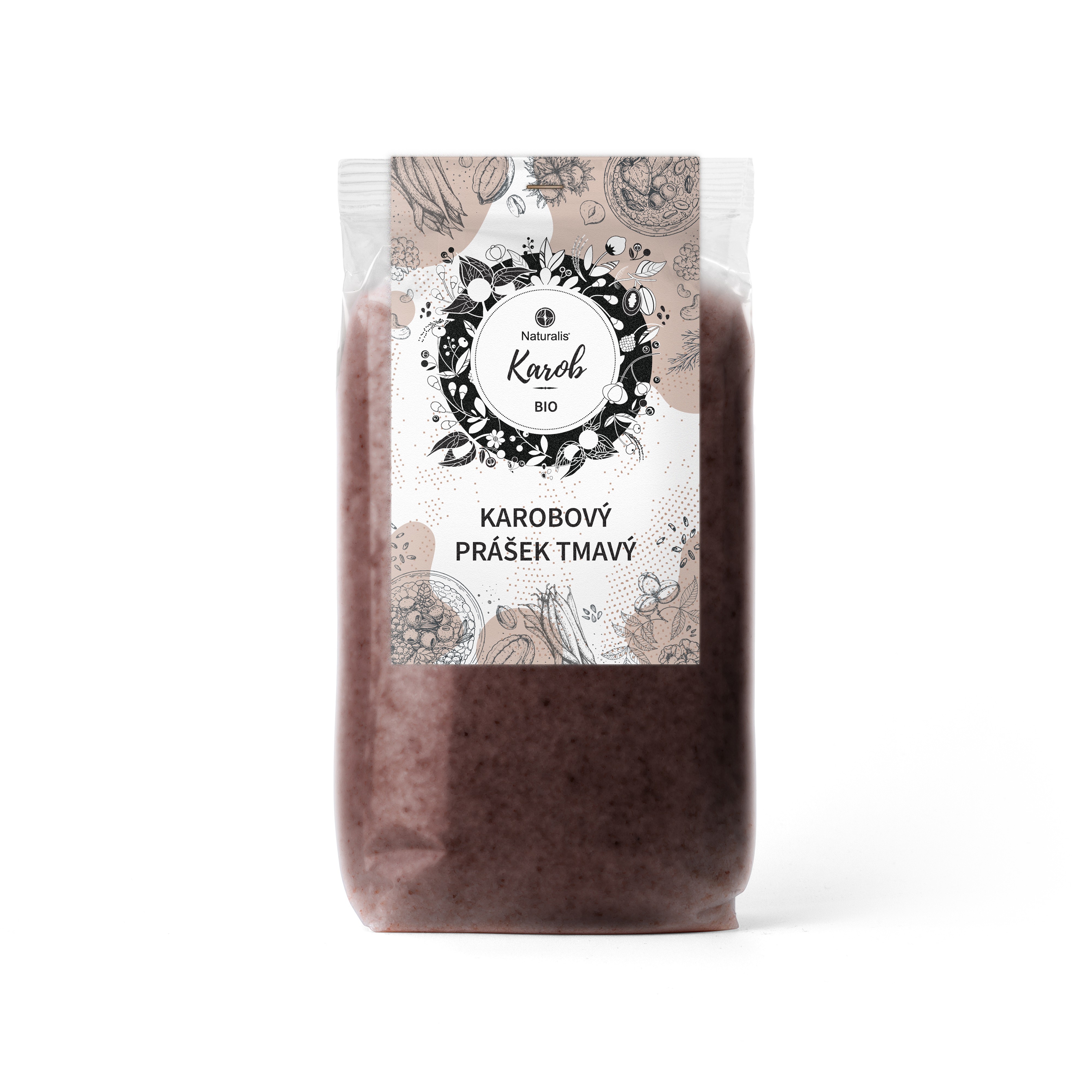 Levně Karobový prášek tmavý Naturalis BIO - 500 g