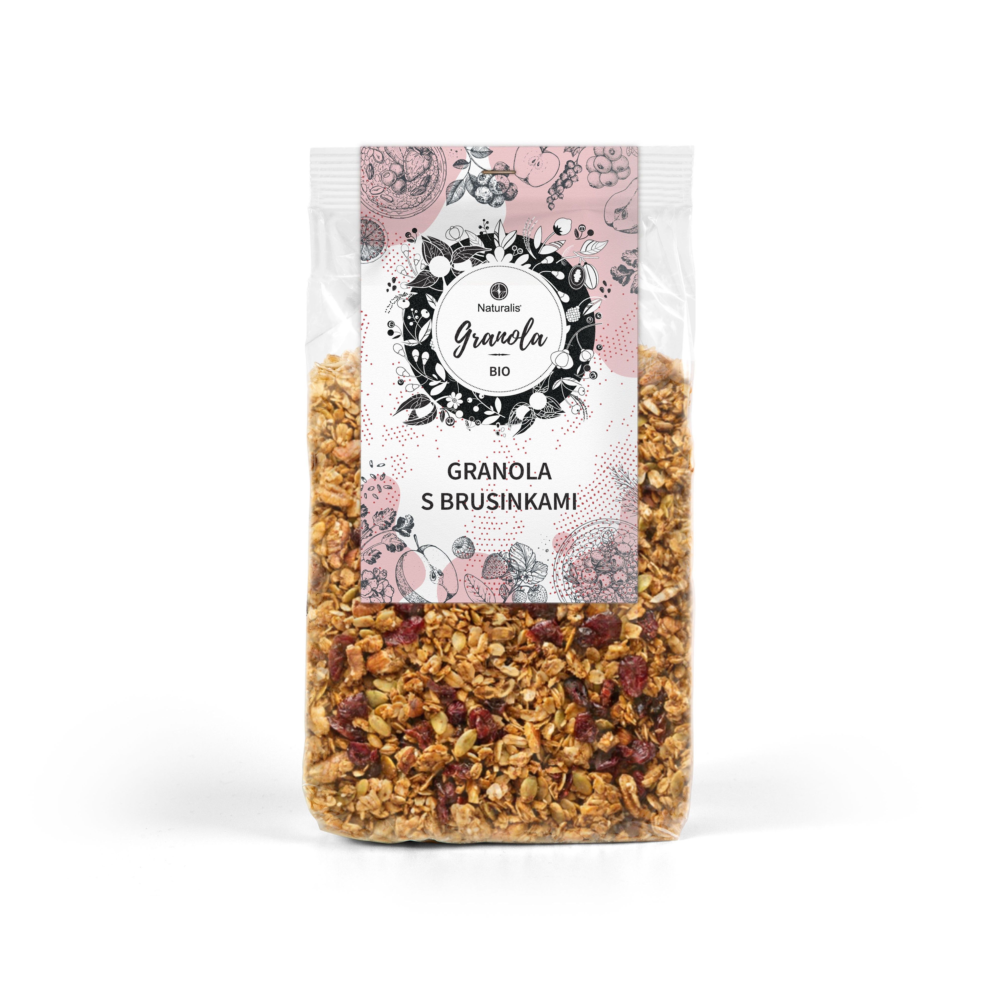 Levně Granola s brusinkami Naturalis BIO - 350 g