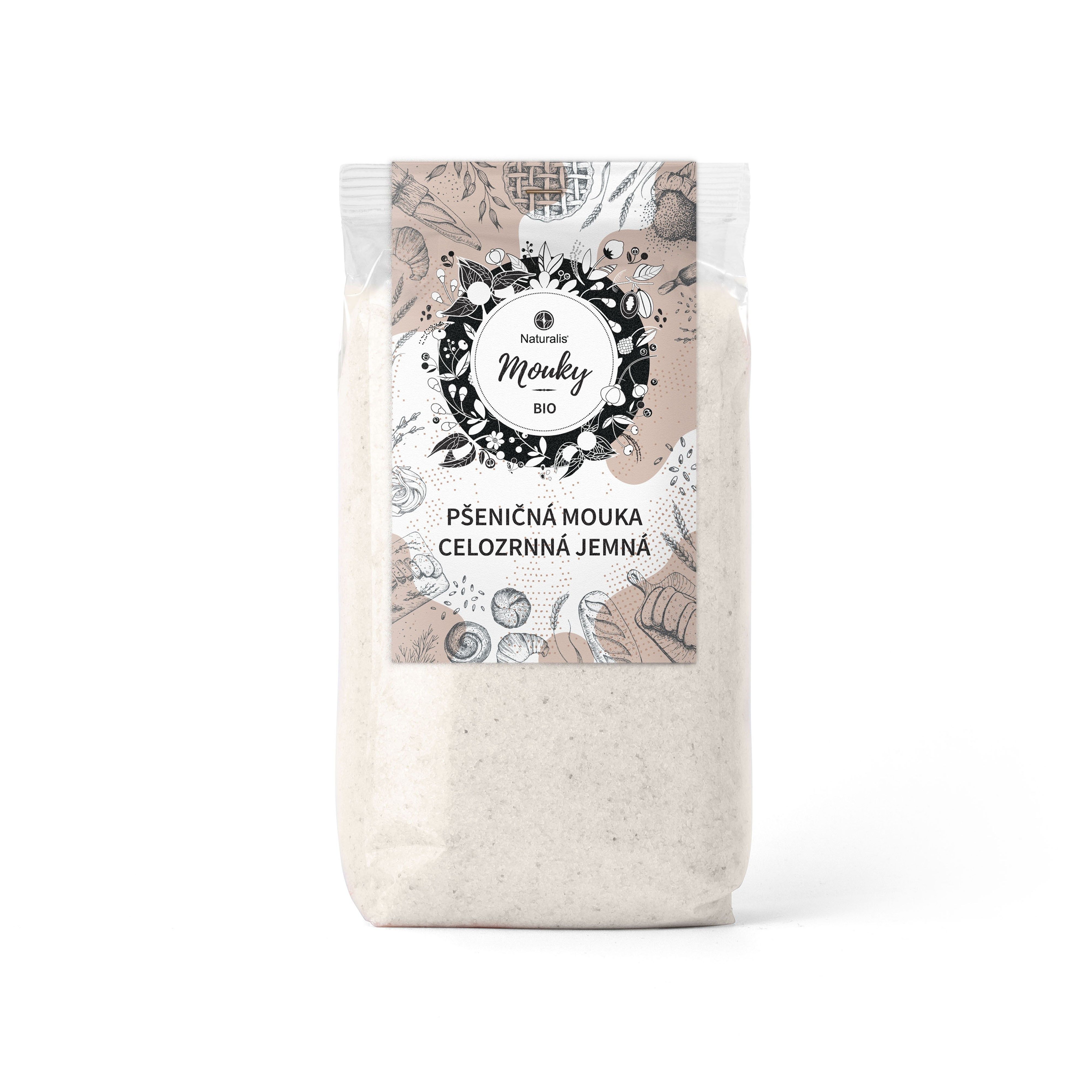 Levně Pšeničná mouka celozrnná jemná Naturalis BIO - 1 kg