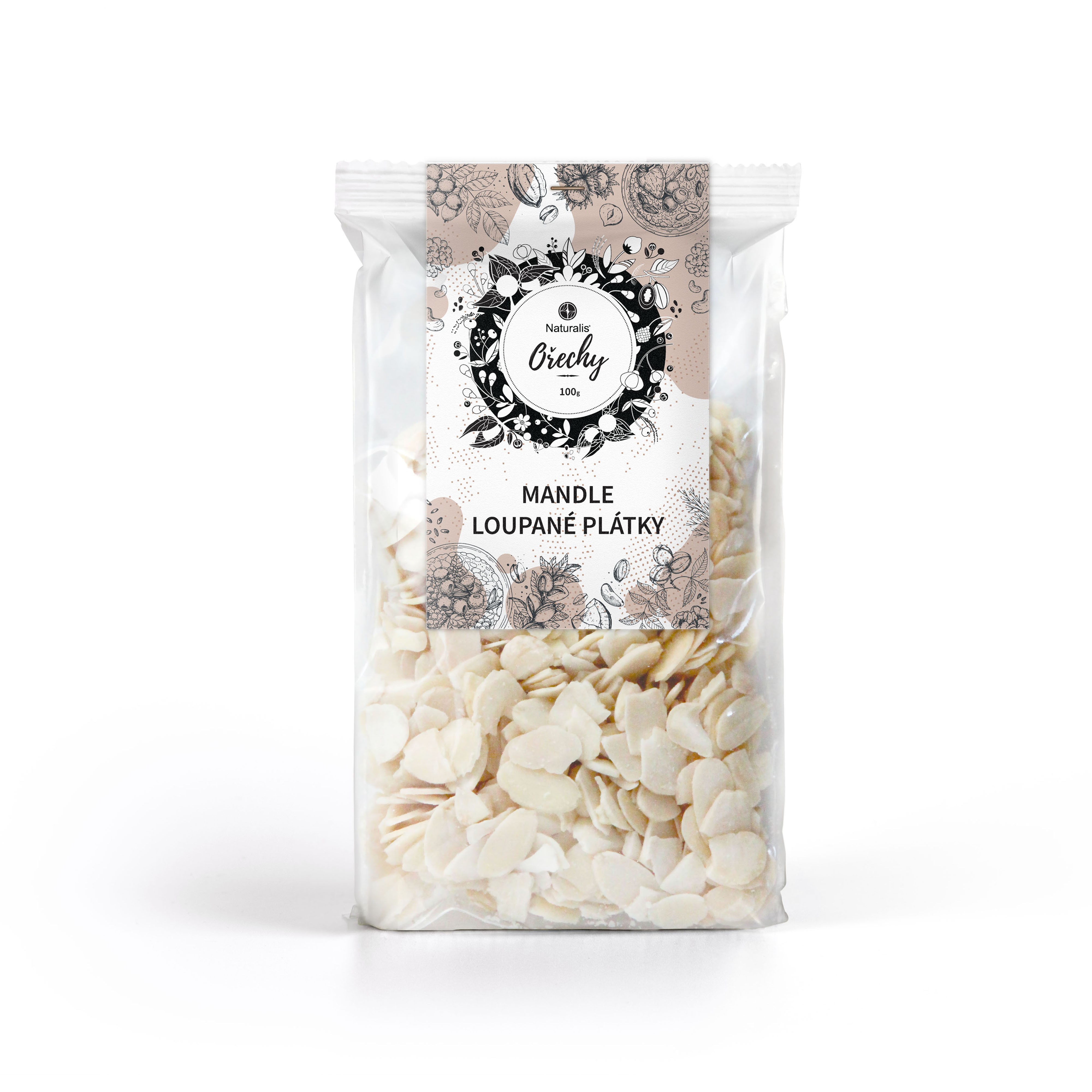 Levně Mandle loupané plátky Naturalis BIO - 100 g
