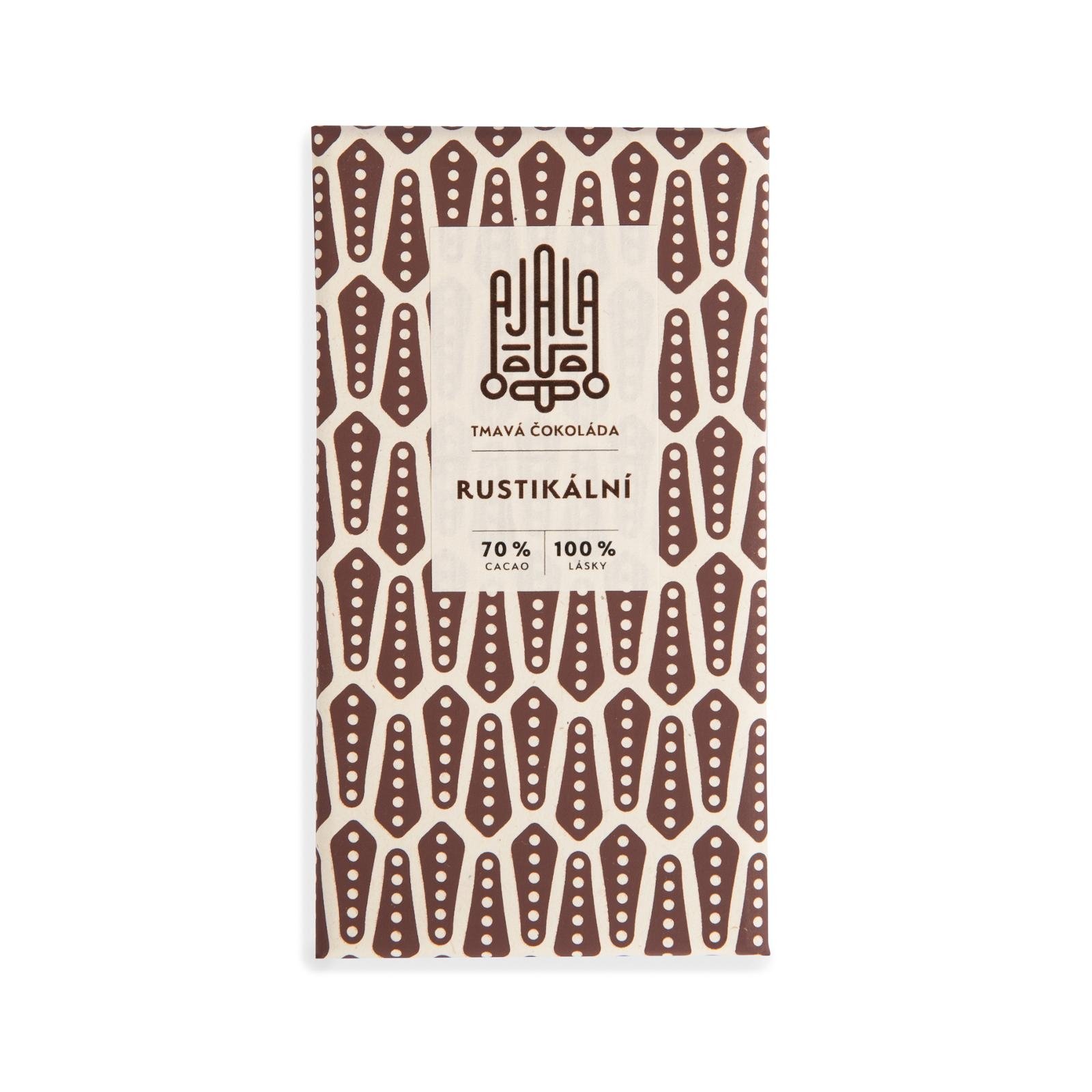 Levně Rustikální (BIO tmavá čokoláda) Ajala Chocolate - 45 g