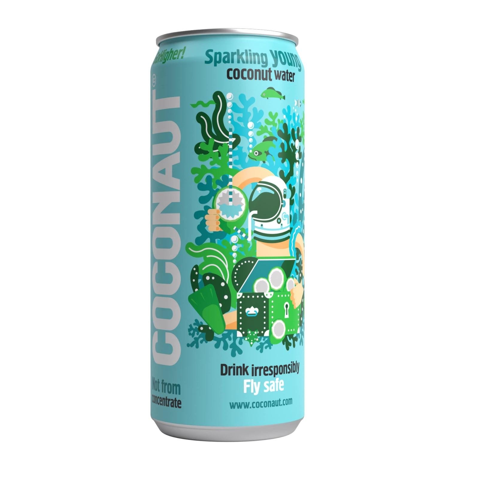 Levně Coconaut Kokosová voda perlivá Allnature - 320 ml